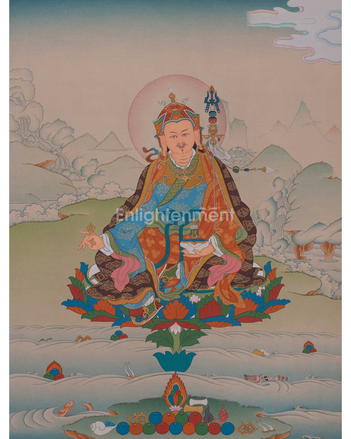 Guru Rinpoche Spiritual Thangka