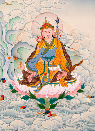 Traditional Karma Gadri Thangka Of Guru Rinpoche | Padmasambhava