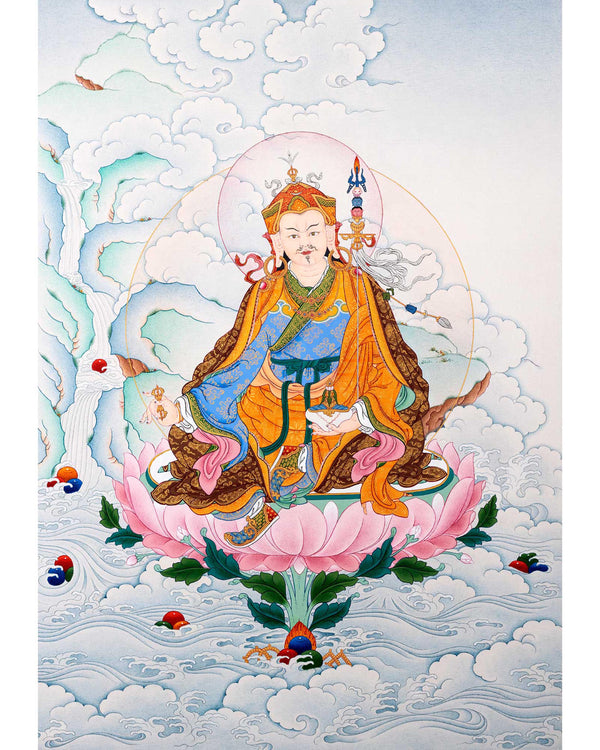 Guru Rinpoche Thangka | Traditionally Hand Painted Art