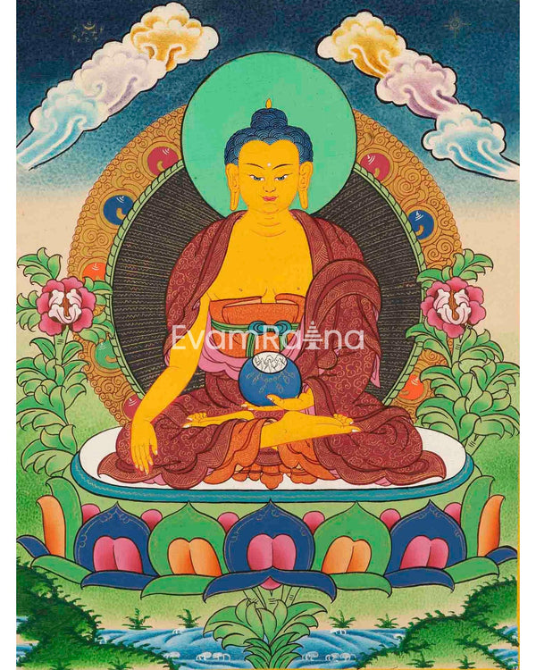 Hand-Painted Shakyamuni Buddha