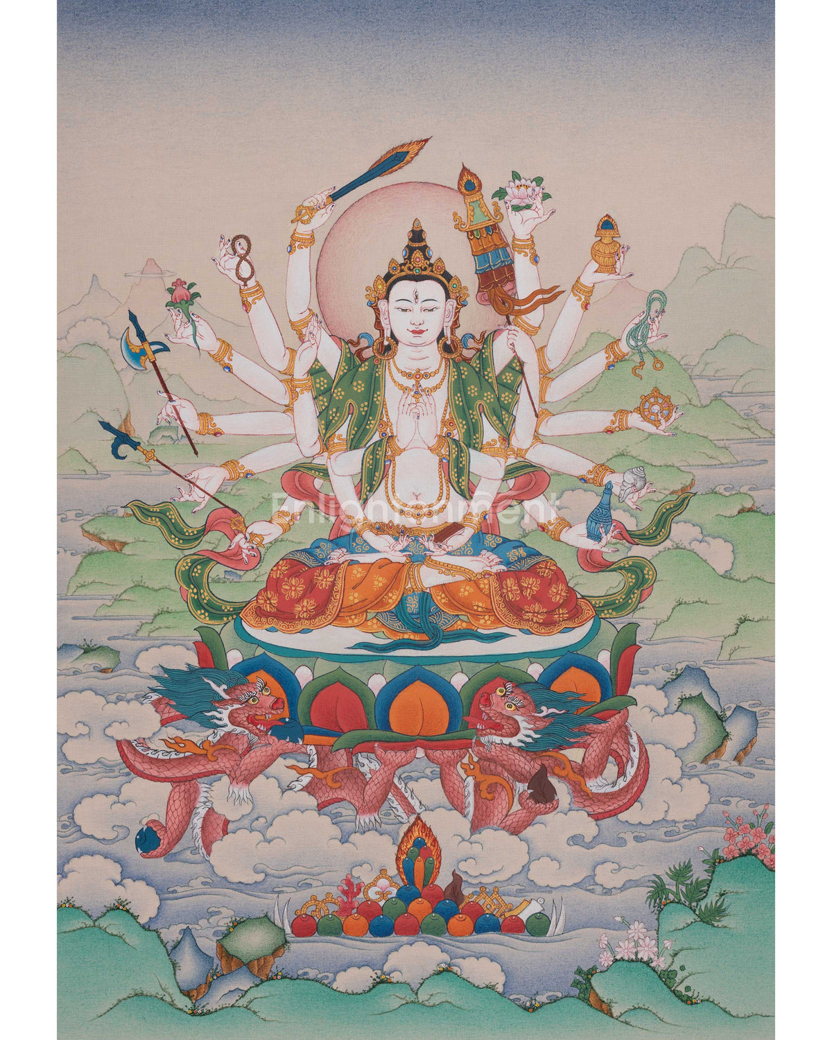 Hand-Painted Cundi Thangka