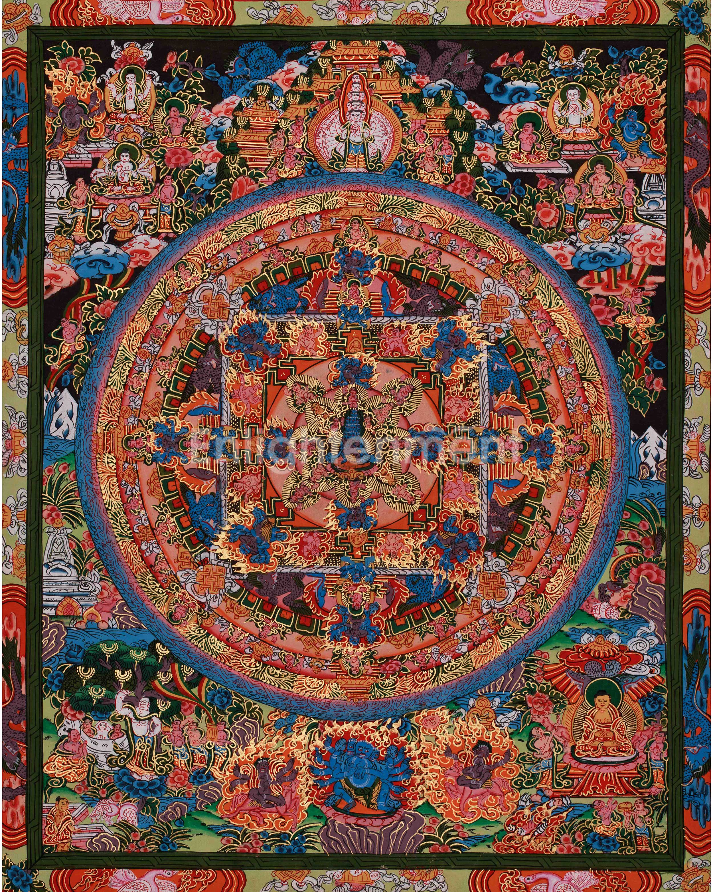 Hand-Painted Mandala Artwork 