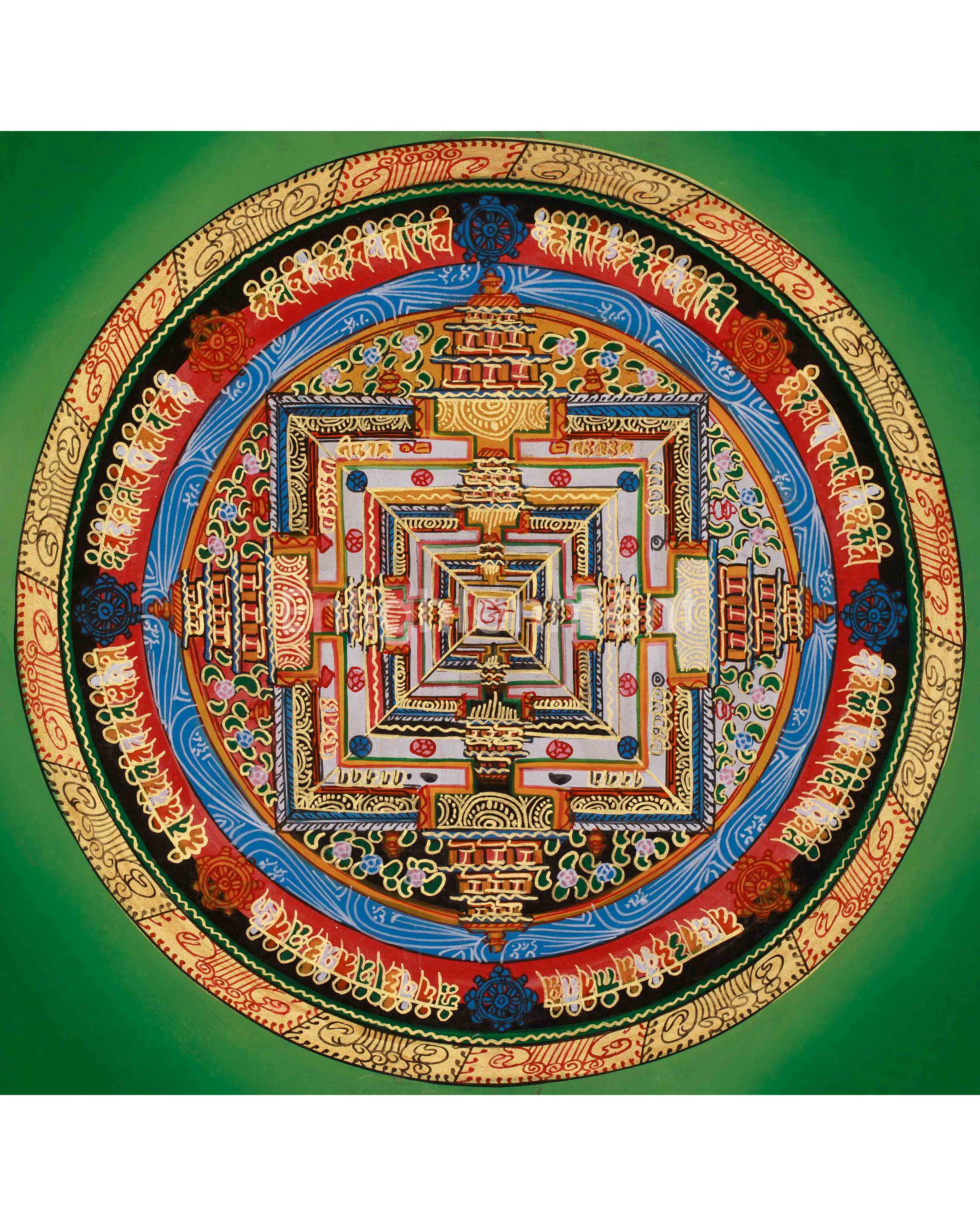 Hand-Painted Meditation Kalachakra Mandala