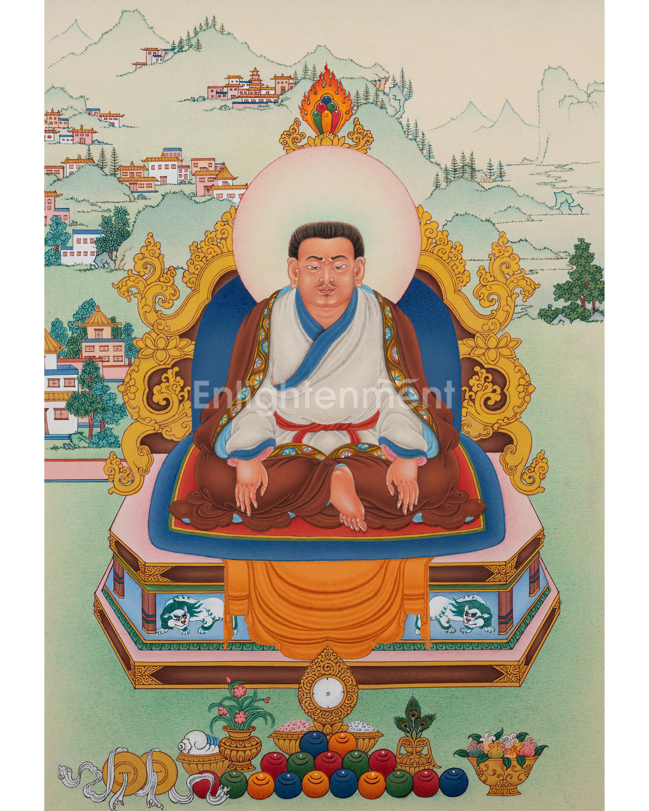Hand-Painted Rare Marpa Thangka