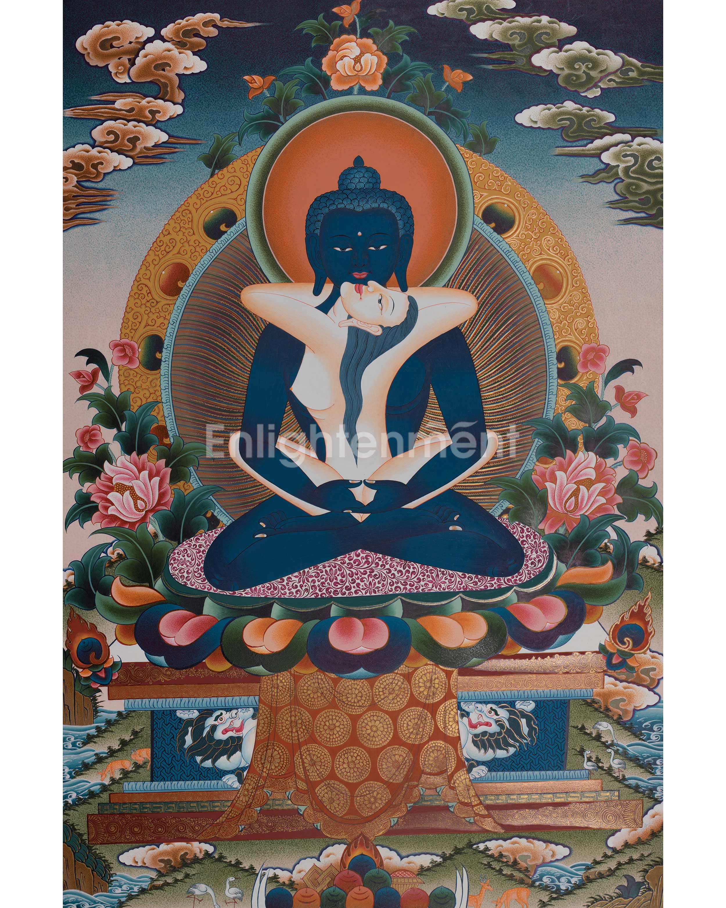 Hand-Painted Samantabhadra Thangka