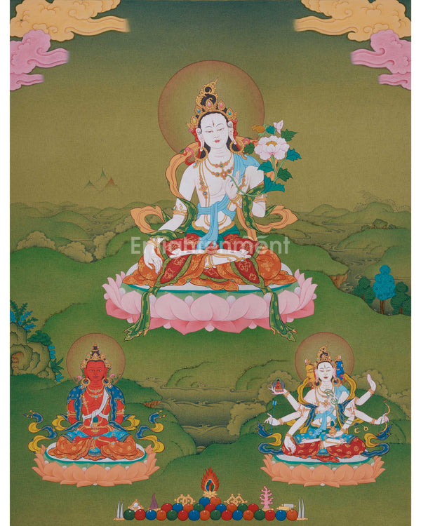 Healing Deity White Tara Thangka
