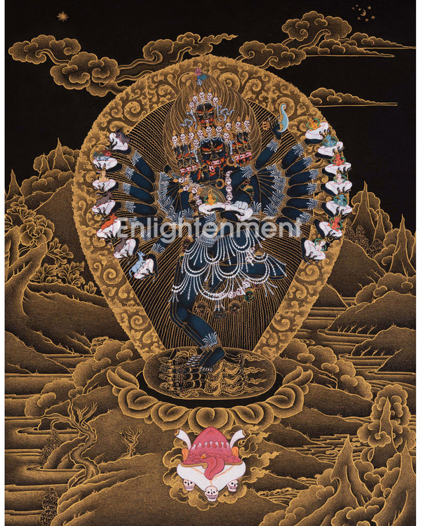 Traditional Handcrafted Hevajra Thangka