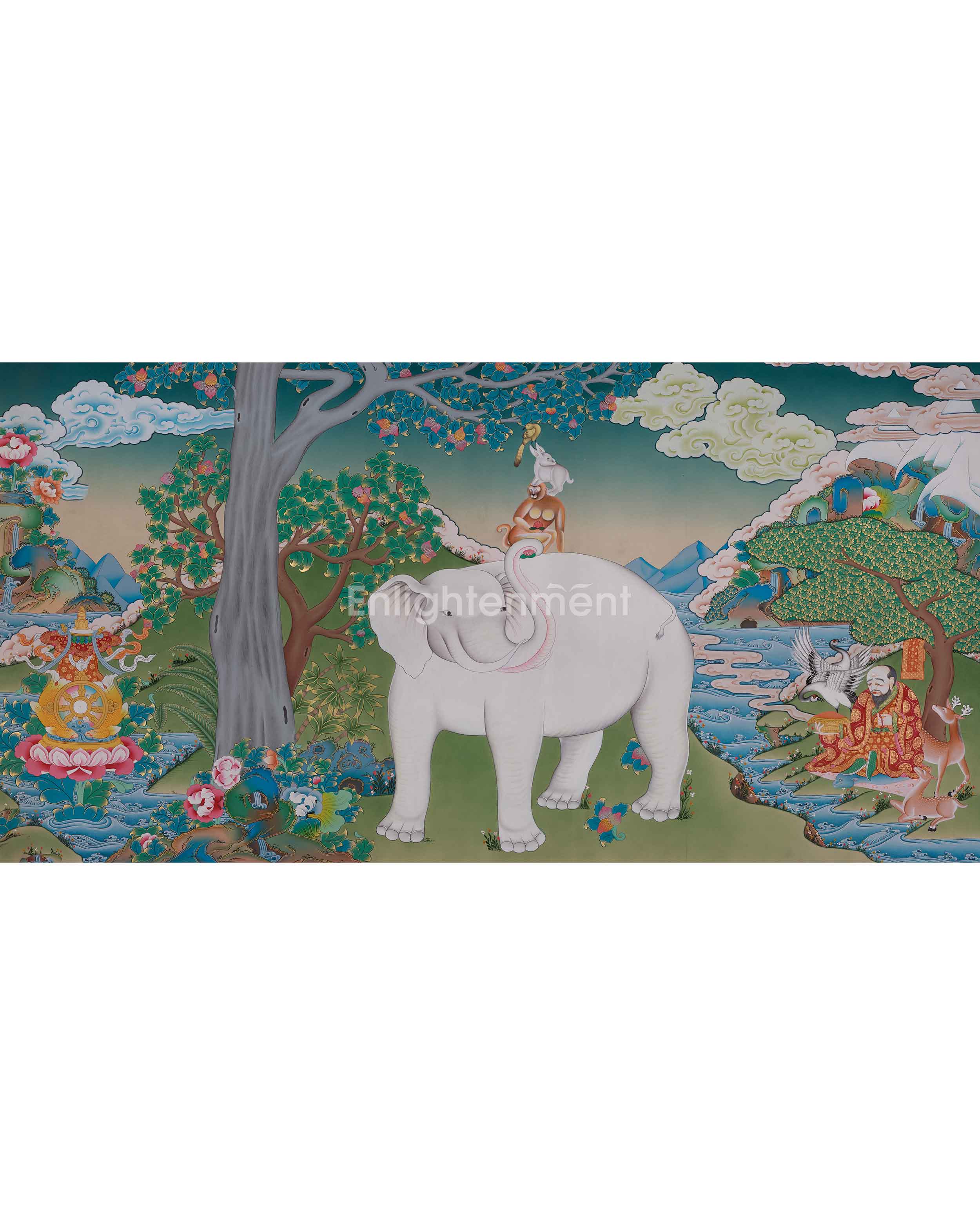 Himalayan Art of Four Harmonious Friends