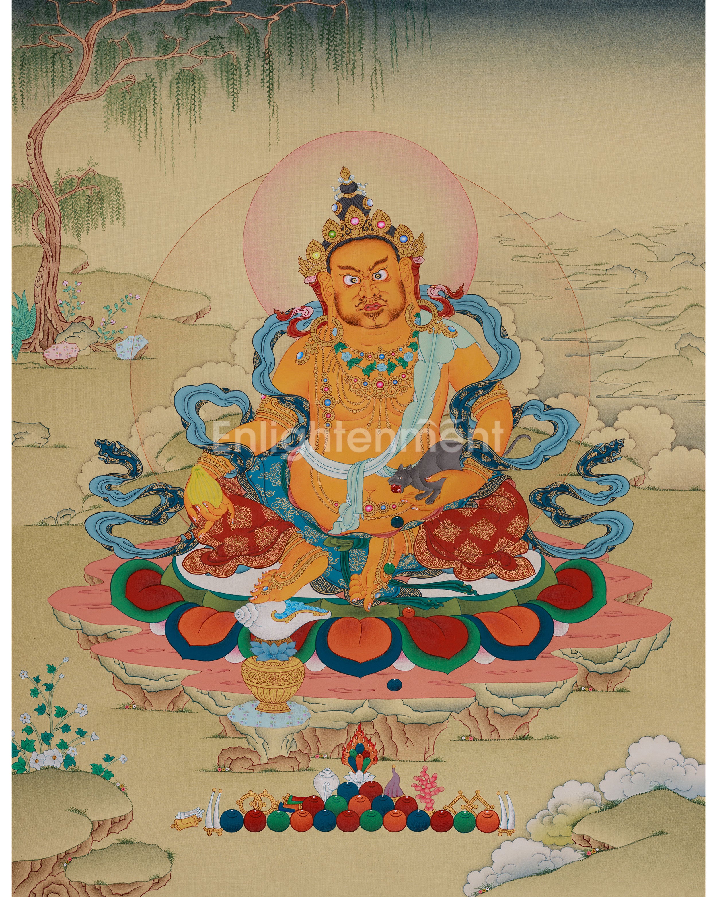 Himalayan Dzambhala Thangka