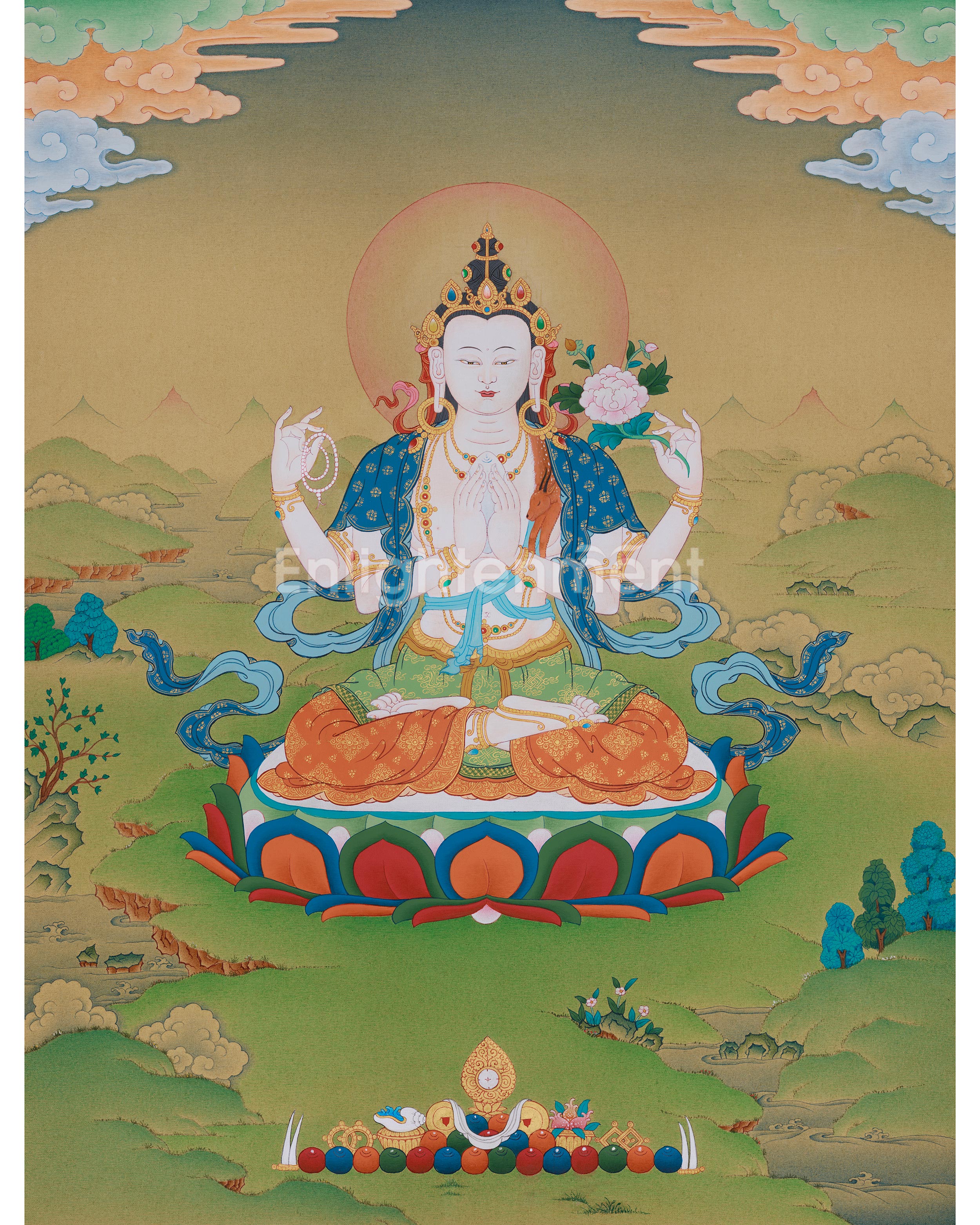 Himalayan Four-Armed Chenrezig Art
