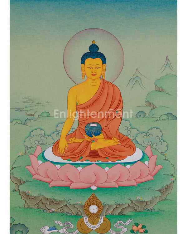 Himalayan Shakyamuni Buddha Thangka
