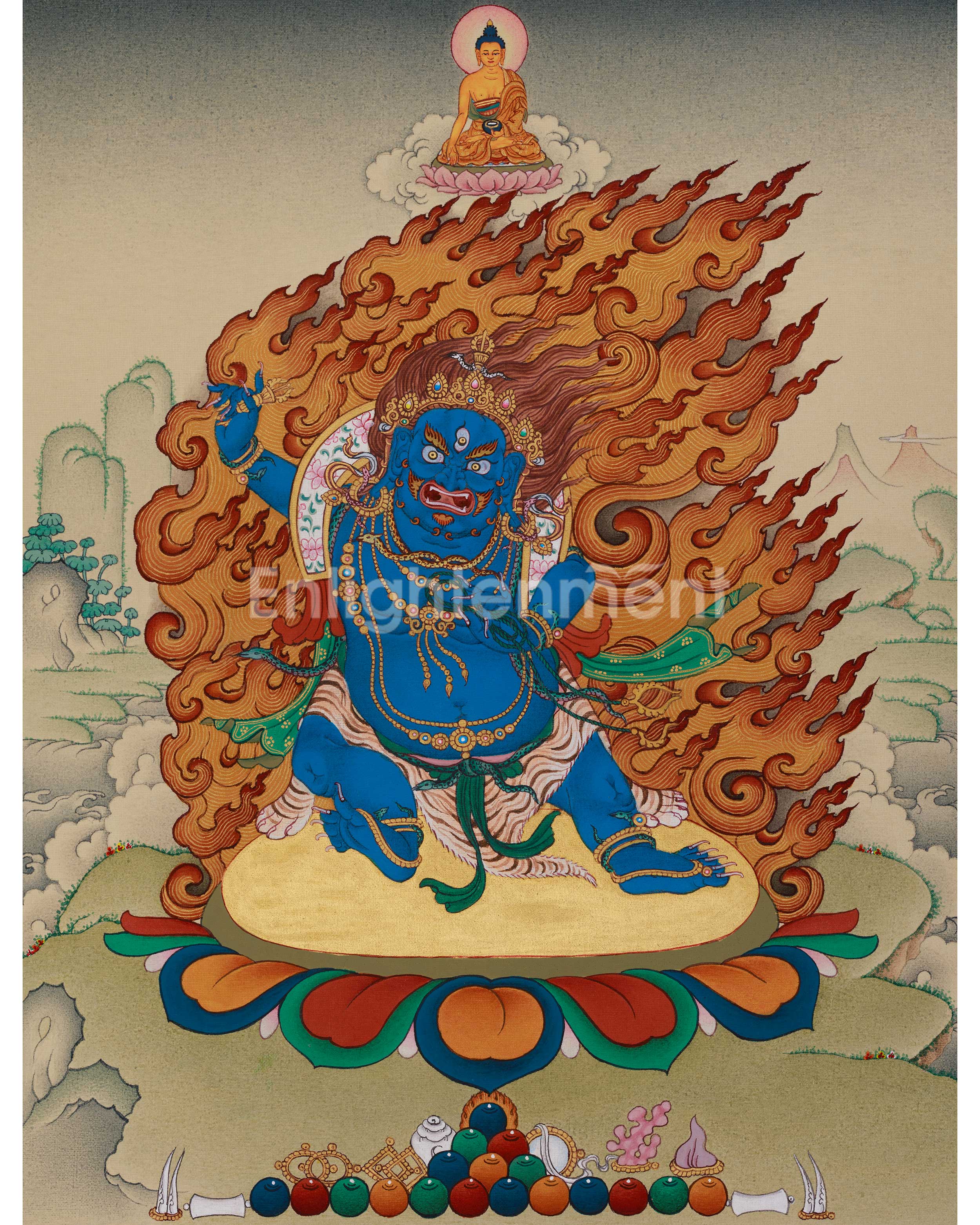 Holder of the Thunderbolt Vajrapani Thangka 