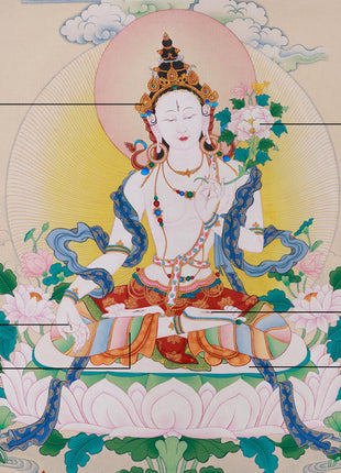 Traditional White Tara Compassion Deity: A Guardian of Well-Being and Longevity