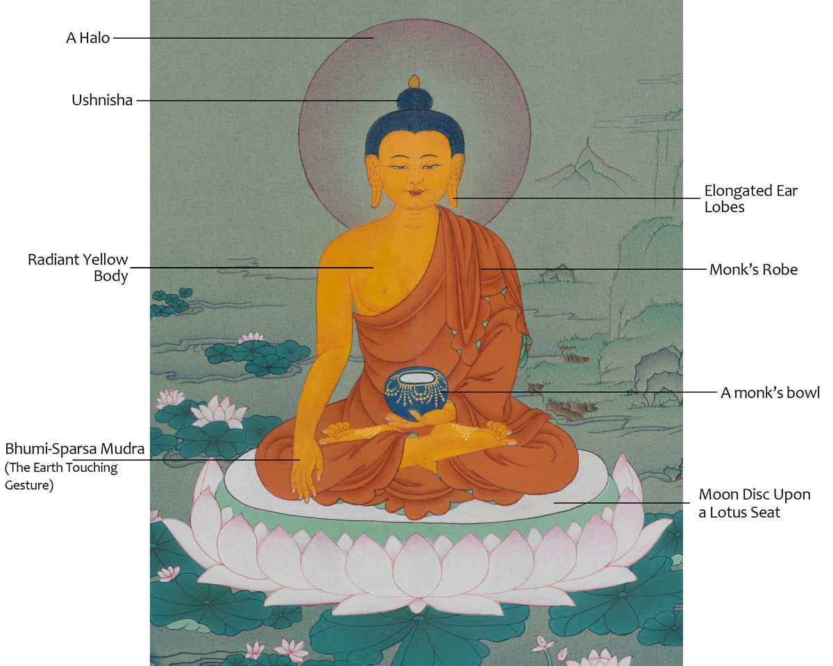 Shakyamuni Buddha Enlightened Teacher Thangka | Spiritual Awakening