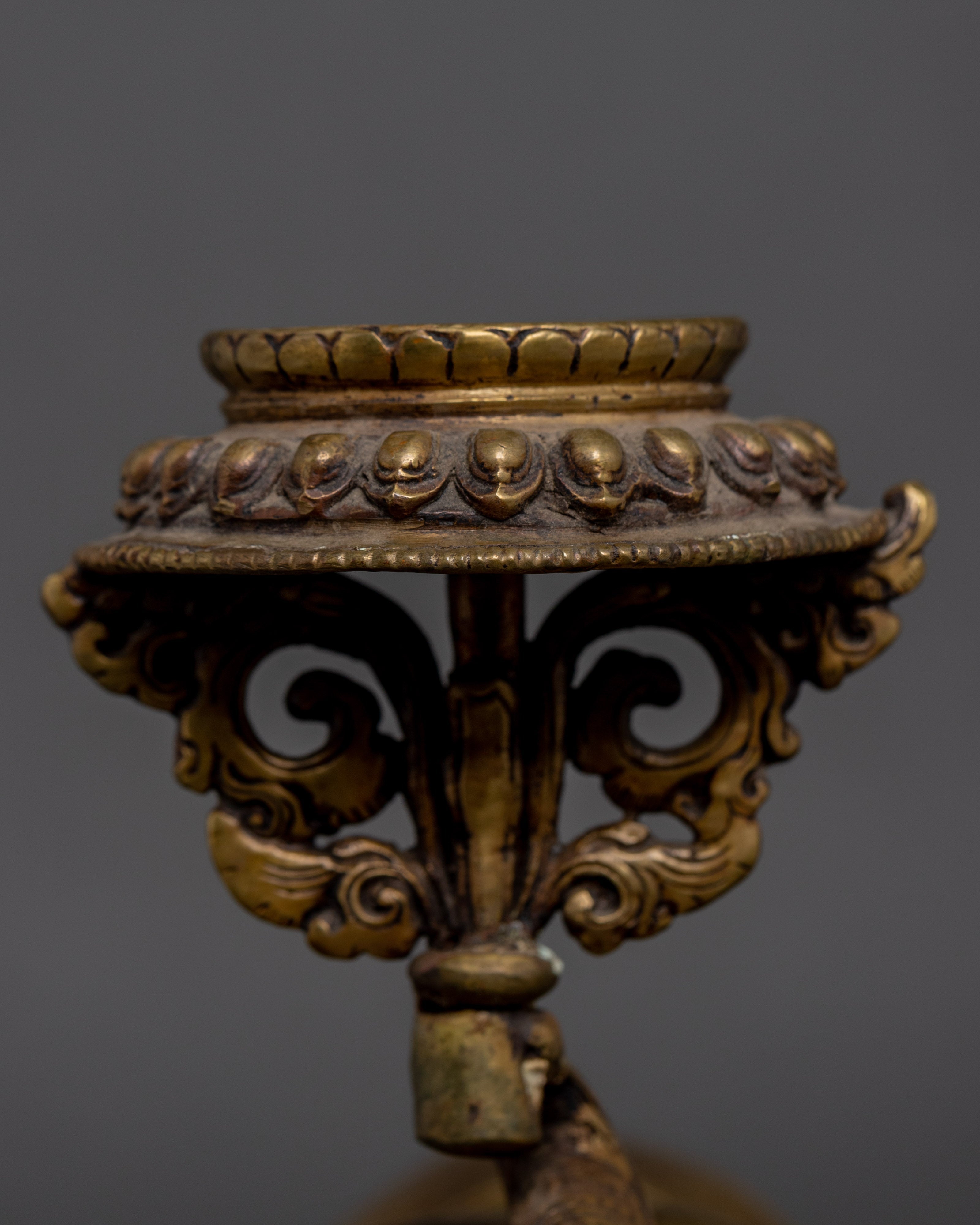 Elephant Lotus Lamp Set  | Himalayan Art
