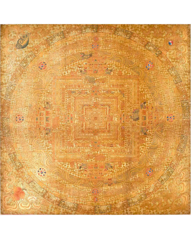 Kalachakra Mandala Tibetan Thangka