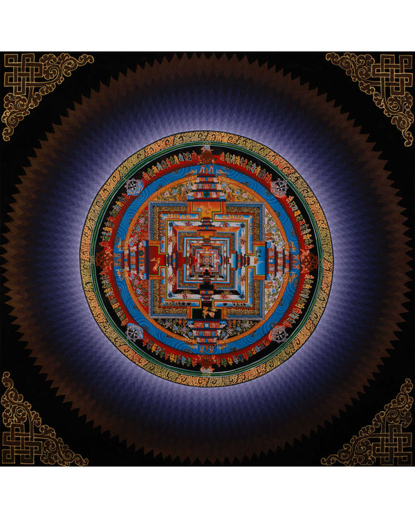 Rainbow Kalachakra Mandala Thangka 