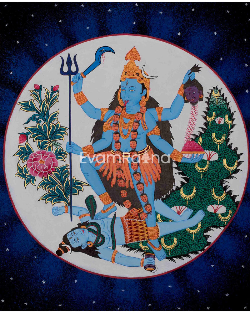 Lord Shiva Thangka Painting | Original Hand-painted Mahadev Thangka Art