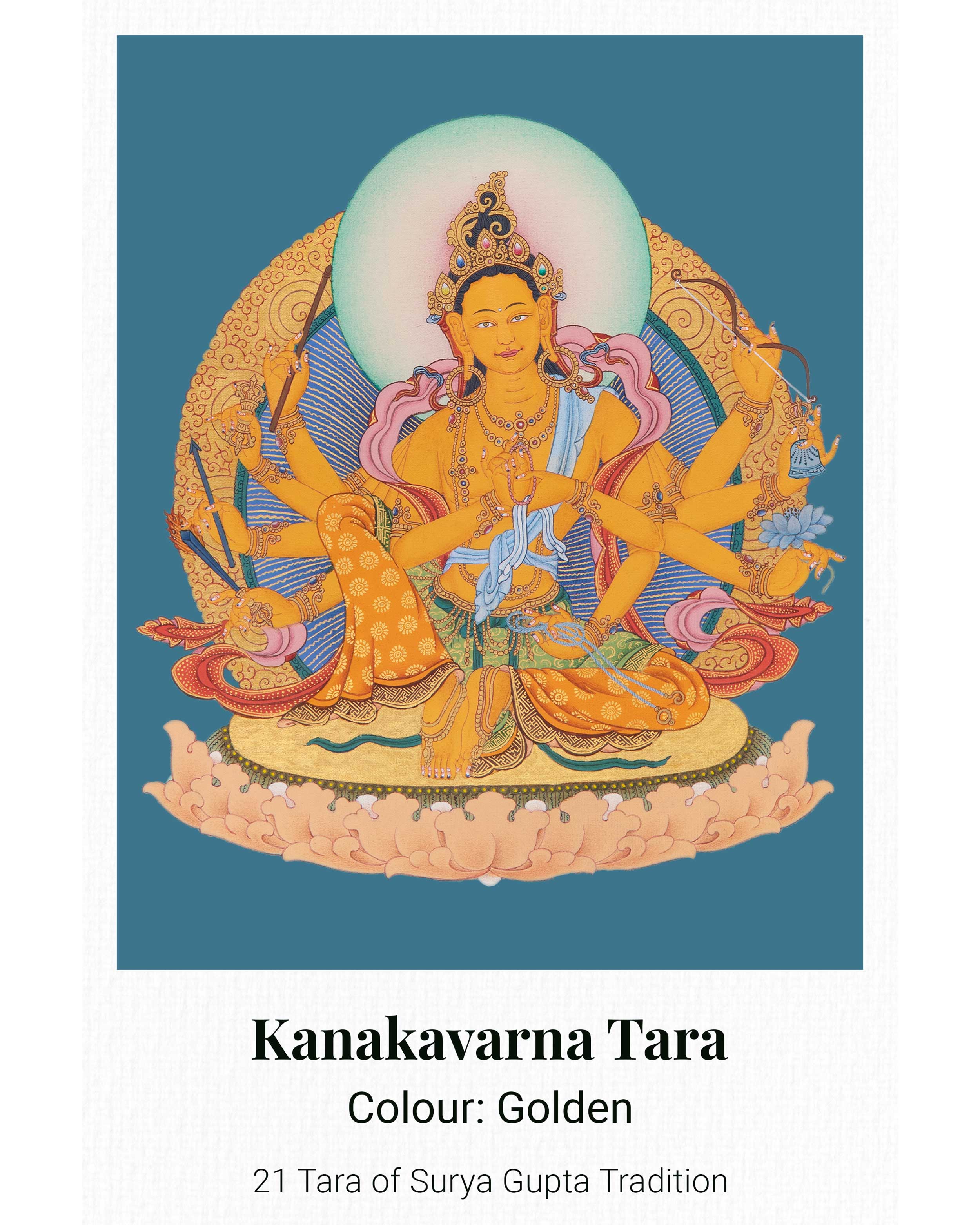 21 Tara Canvas Print | Spiritual Artwork of the 21 Transformative Forms of Goddess Tara