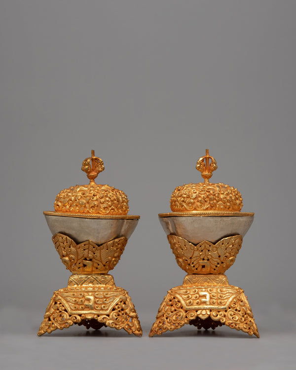 Tibetan Buddhist Kapala Set