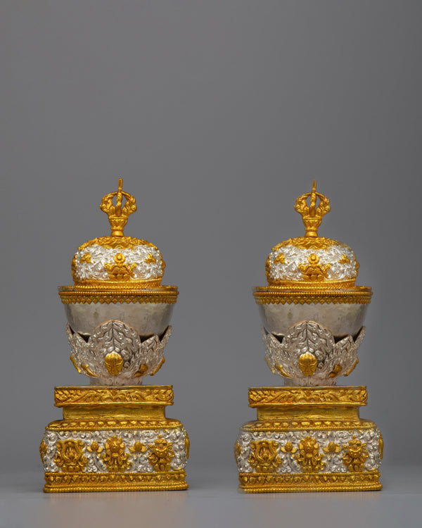 Tibetan Kapala Skull Cup Set