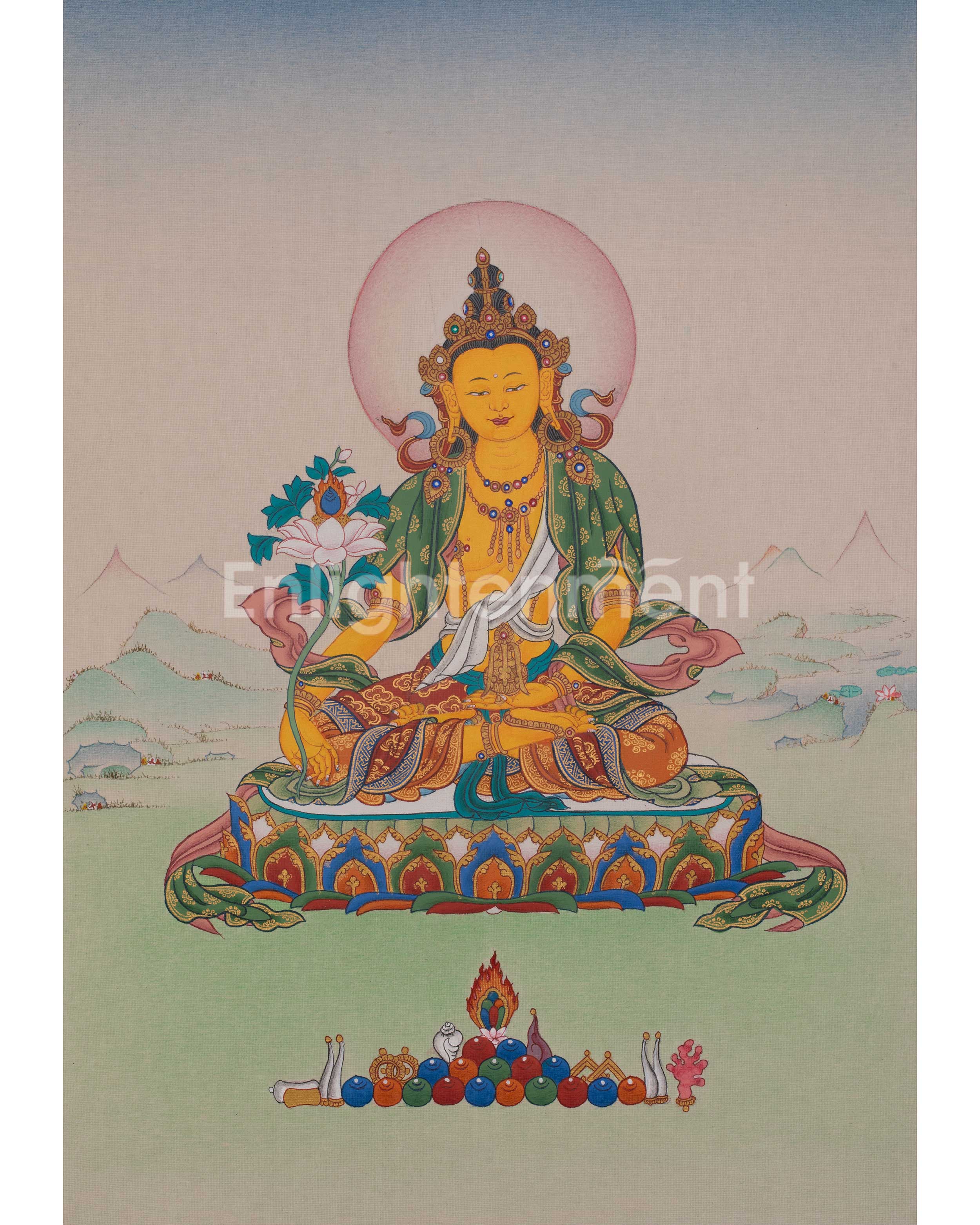 Ksitigarbha Bodhisattva Thangka