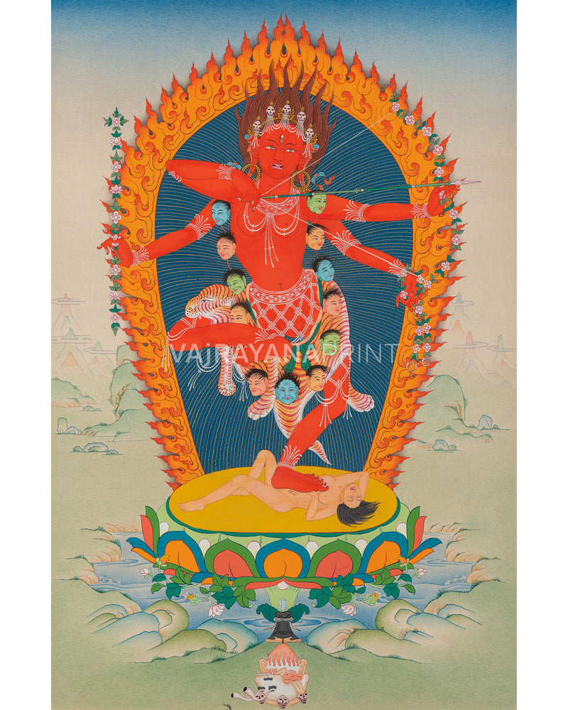 Vajrayogini-Kurukulla Set | Vajrayana Dakini Art | Thangka Prints for Meditative Practice