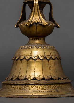 Standing Vinatge Oil Lamp Set | Akhand Jyoti Diya with Stand