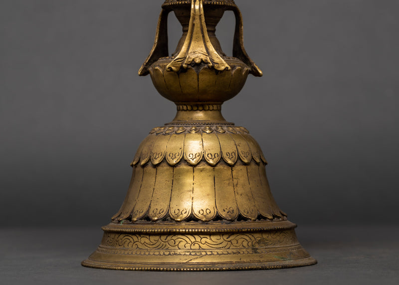 Standing Vinatge Oil Lamp Set | Akhand Jyoti Diya with Stand
