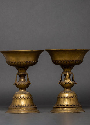 Standing Oil Lamp Set 