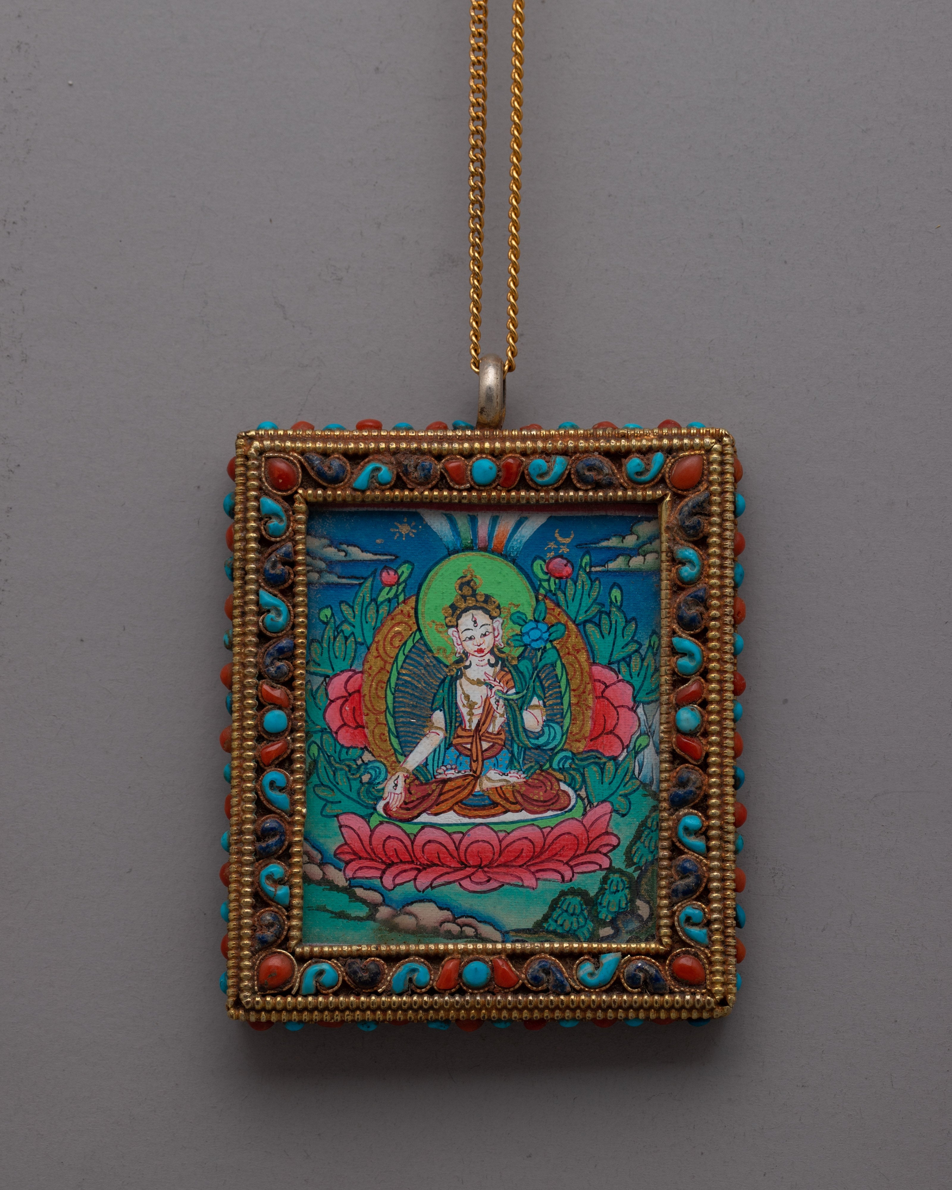 White Tara Amulet 