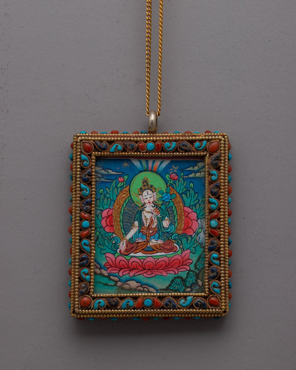 White Tara Amulet 