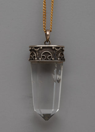 Sterling Silver Crystal Pendant | Elegant Jewelry for Everyday Glamour and Spiritual Connection