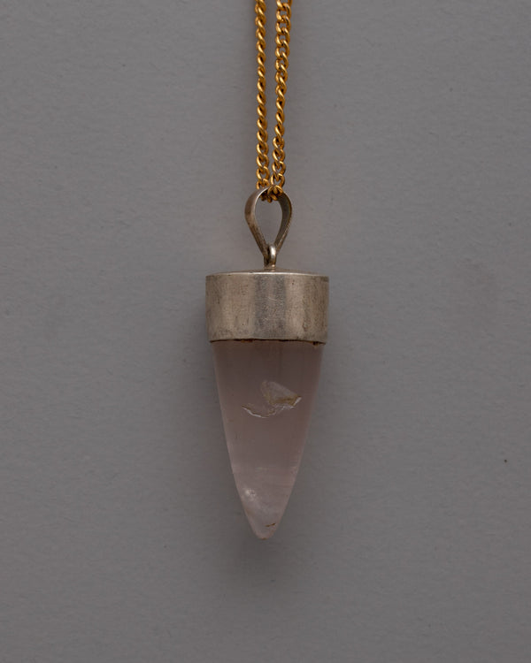 Healing Crystal Point Pendant | Handmade Healing Charm