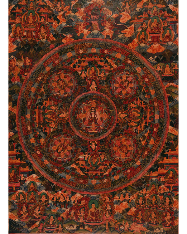 Oil-Varnished Lokeshvara Mandala