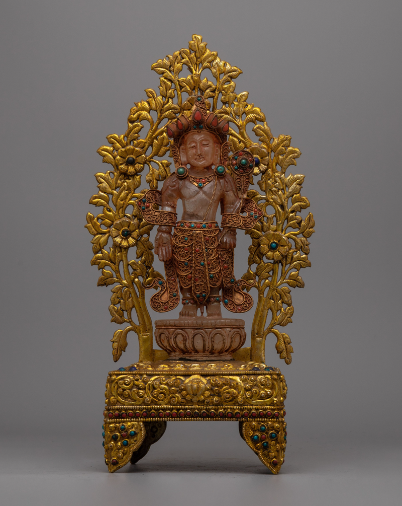 Crystal Standing Lokeshvara Statue