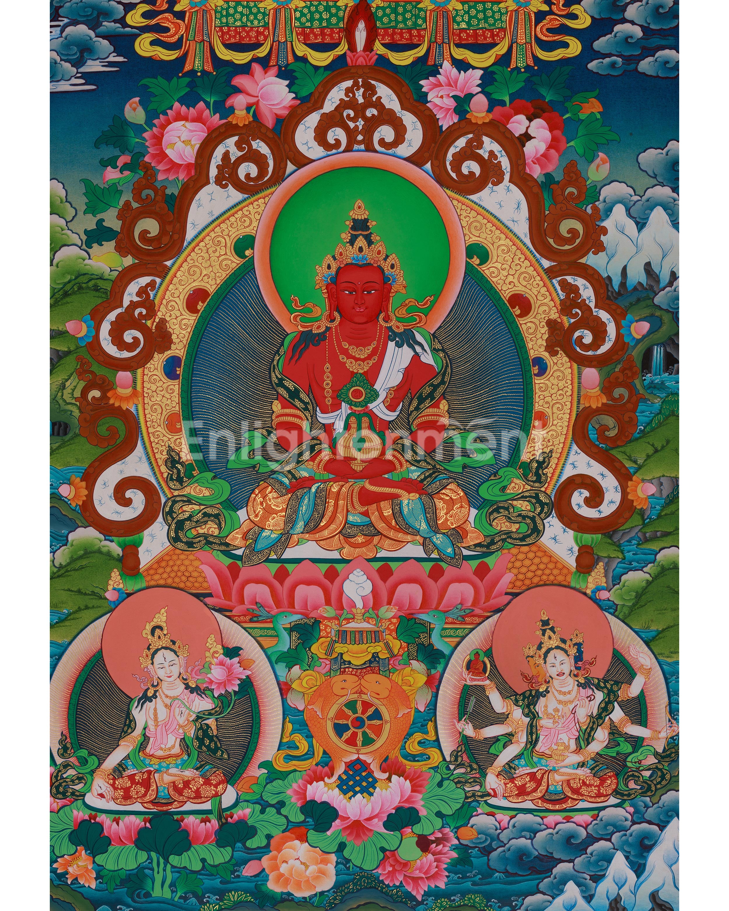 Long Life Amitayus Buddha Thangka