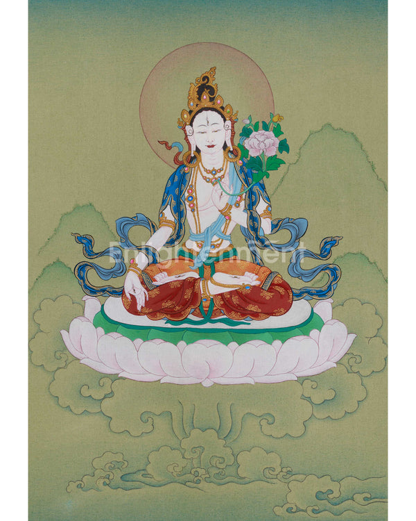 Long Life Deity White Tara Thangka