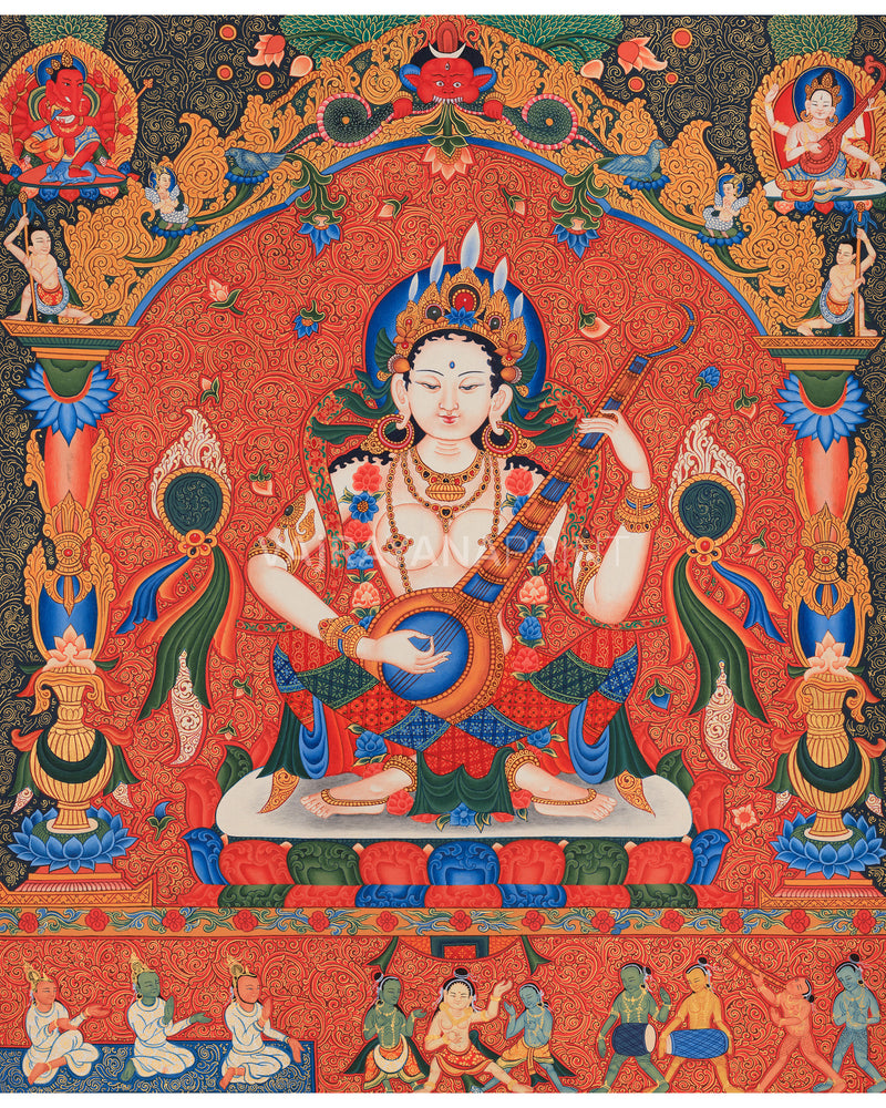 Maa Saraswati Thangka