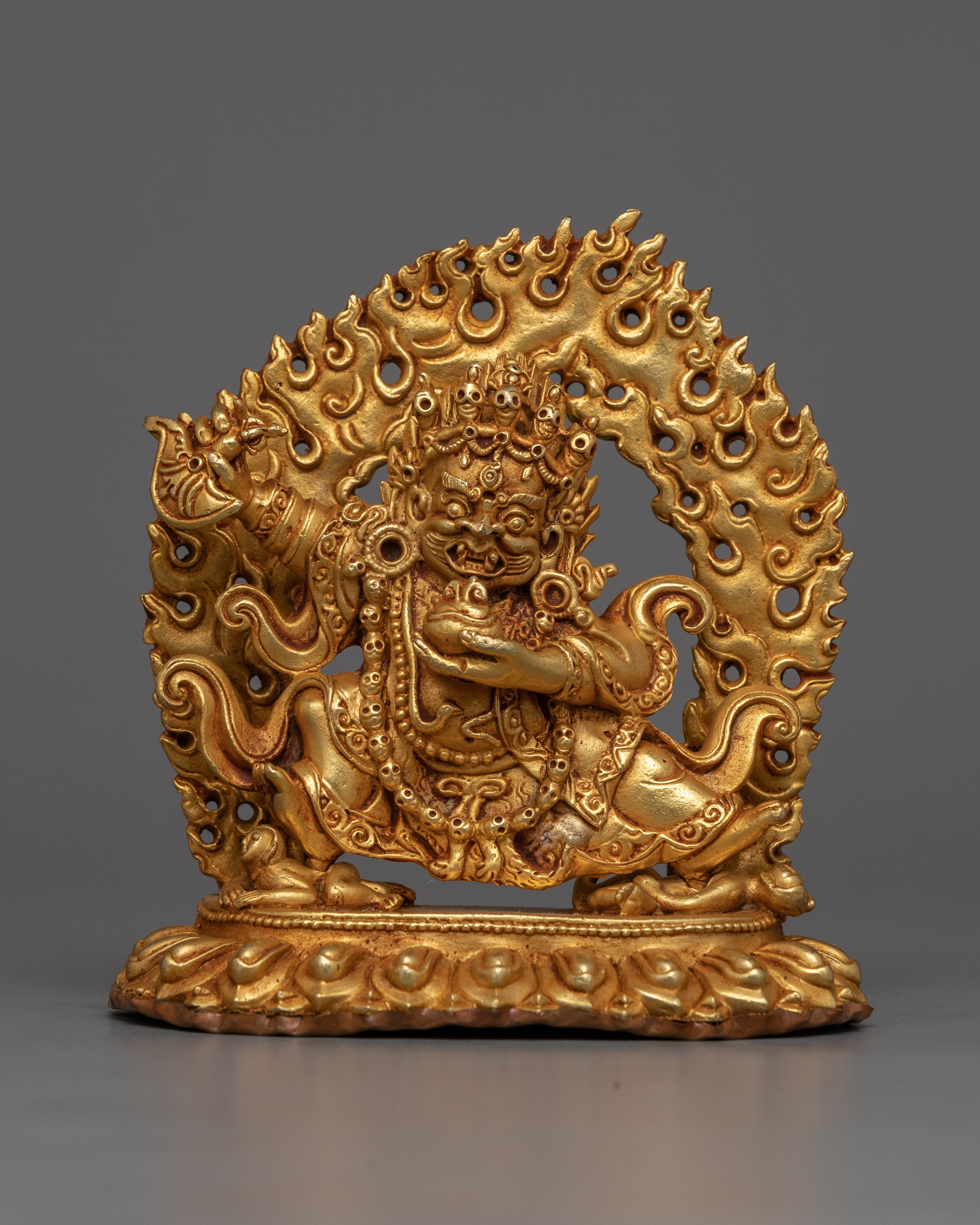 Machine Deity Machine Made Mahakala Bernagchen Statue | Protective Deity Figurine