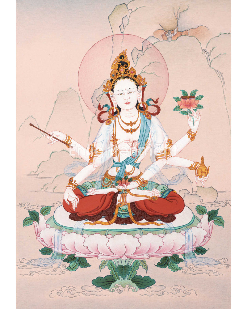 Mahasanti Tara  | 21 Tara of Surya Gupta Thangka