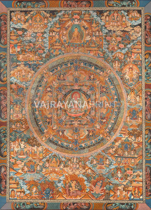 Mandala Print | Digital Thangka Printing | Religious Wall Decoration