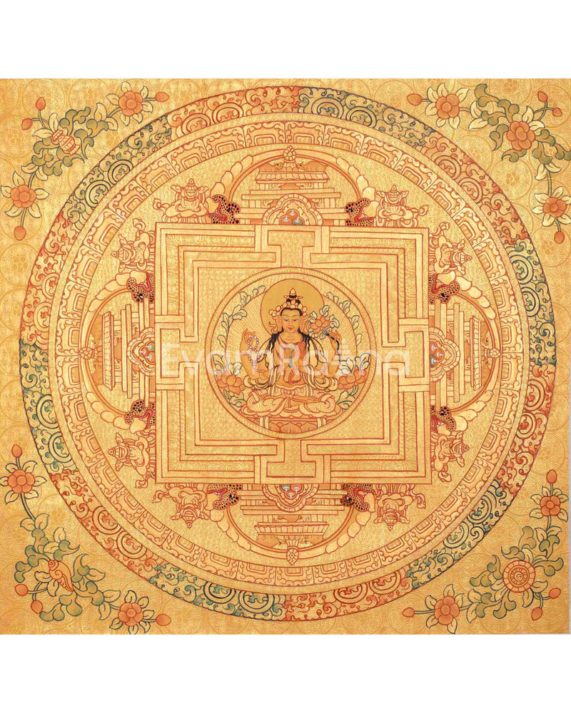 Master Piece Hand-Painted 24K Gold Thangka