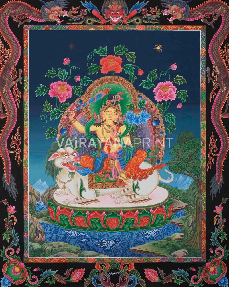 Manjushree Thangka Print