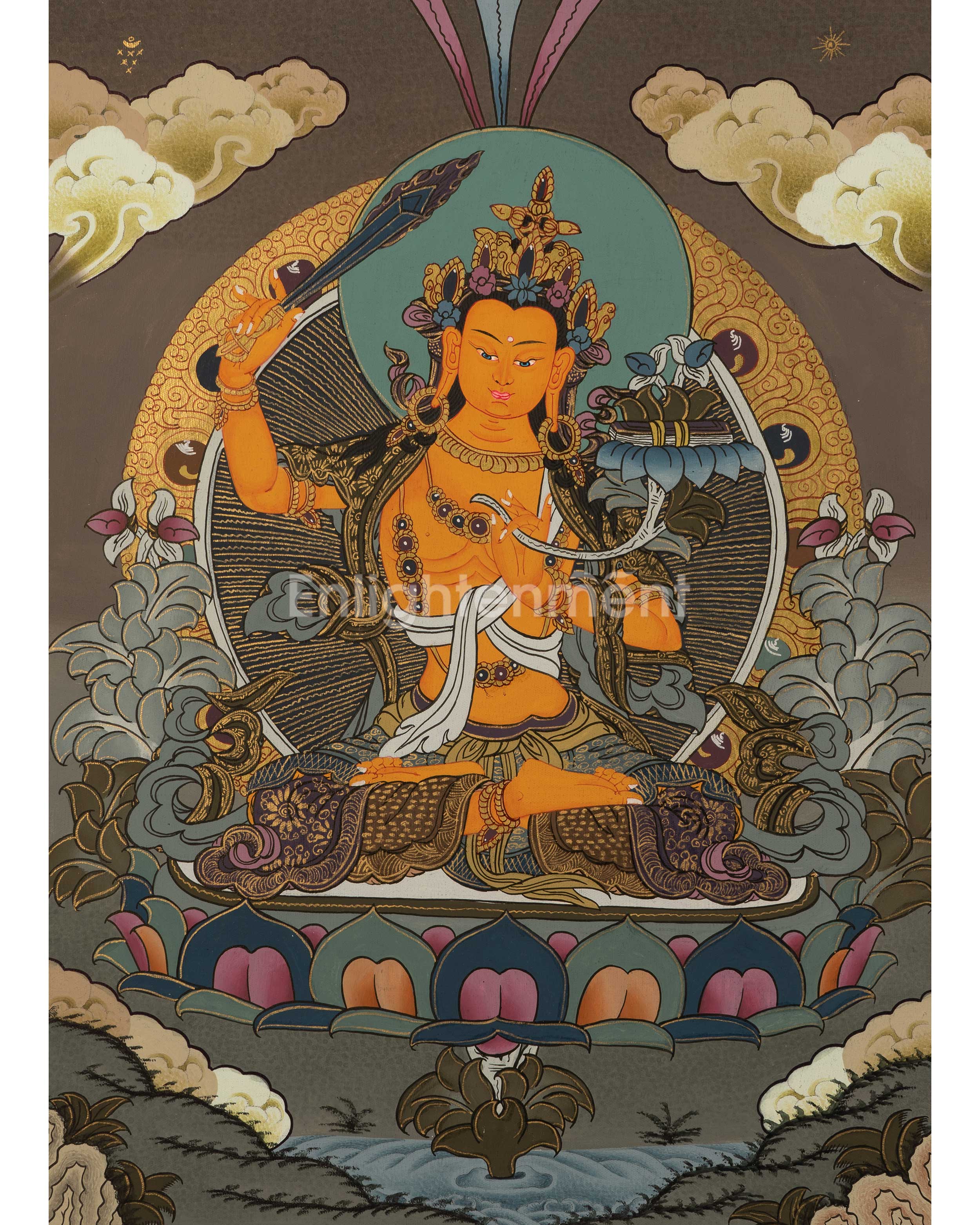 Manjushree Thangka Painting 