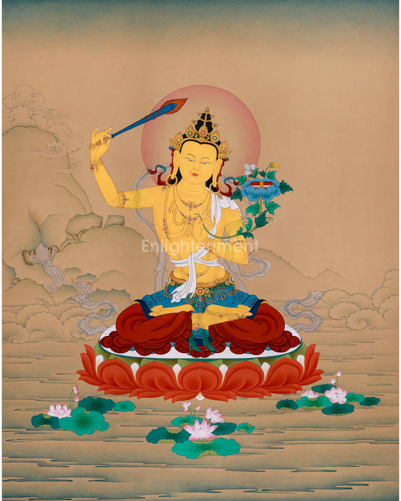 Majestic Wisdom of Manjushri: Grand Representation in Karma Gadri Style