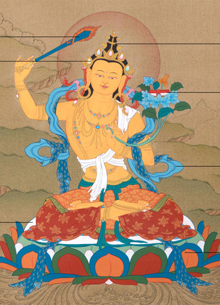Manjushri Buddha | Handpainted Buddha Thangka Art