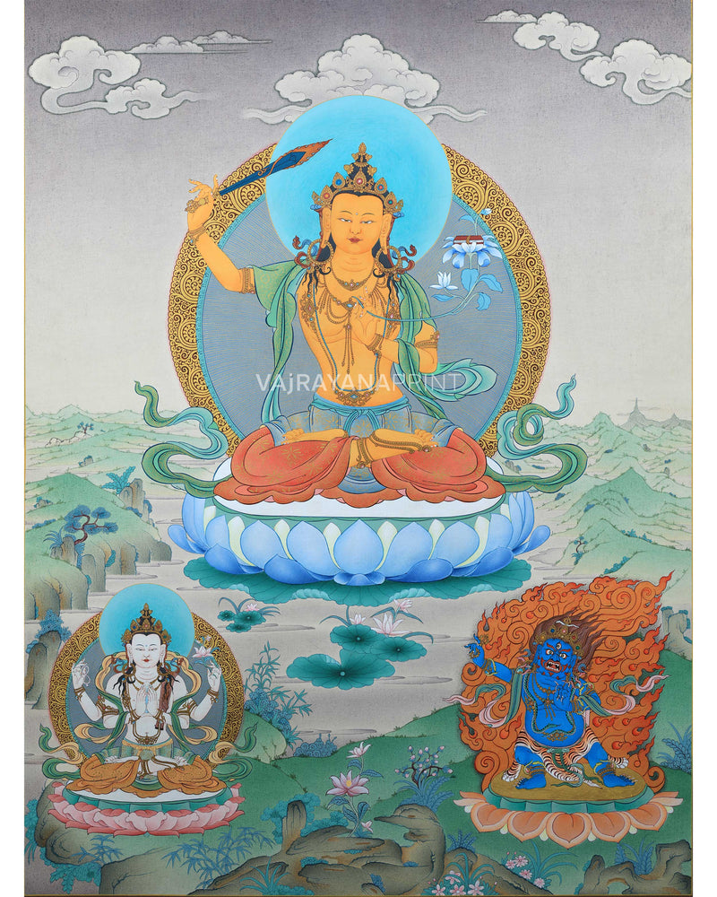 The Manjushri Thangka Print 