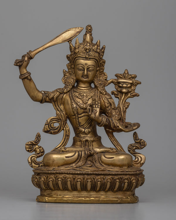 Manjushri Brass Statue