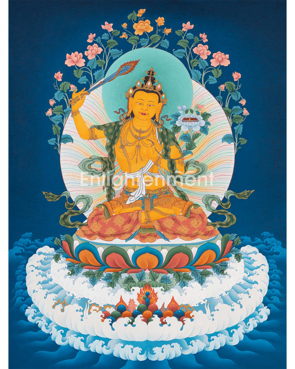 Unique Thangka of Manjushri Buddha